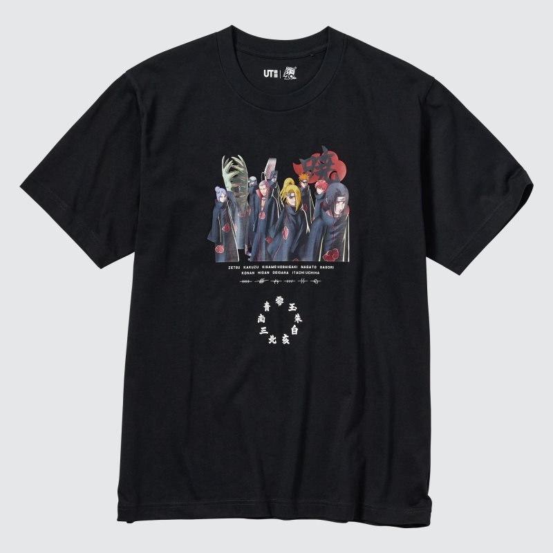 Men Uniqlo Naruto Ut Short-sleeve Graphic Akatsuki Organization T Shirts Black | 3420321