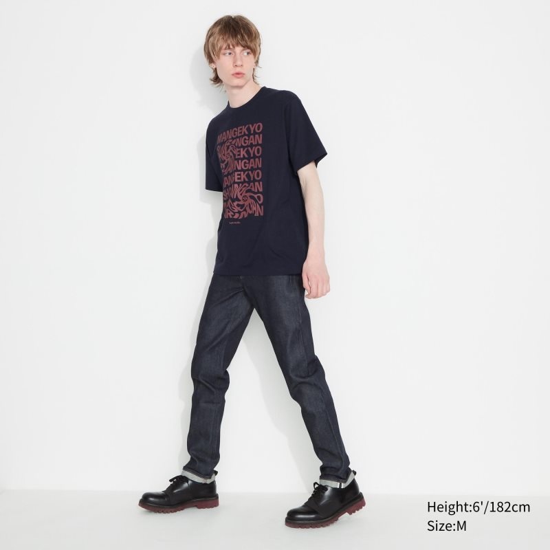 Men Uniqlo Naruto Ut Short-sleeve Graphic Sasuke Uchiha T Shirts Navy | 9791234