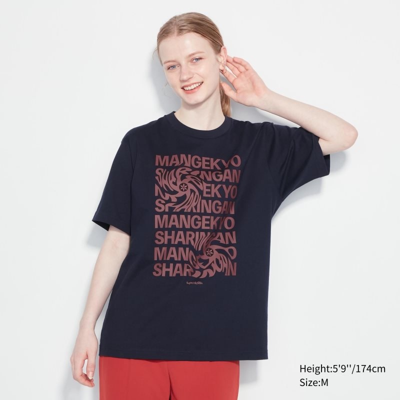 Men Uniqlo Naruto Ut Short-sleeve Graphic Sasuke Uchiha T Shirts Navy | 9791234