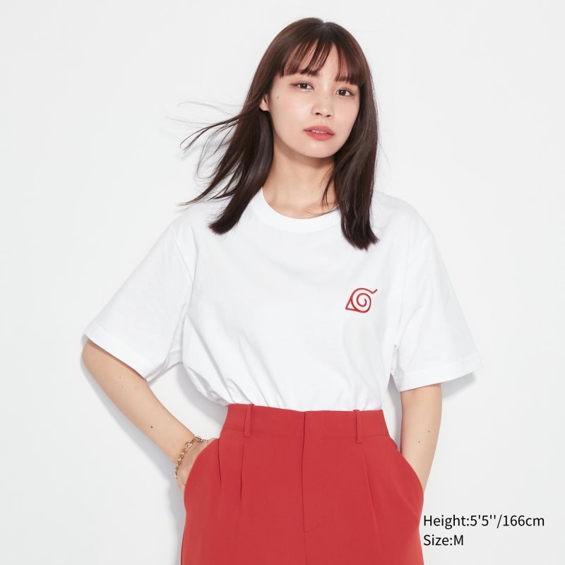 Men Uniqlo Naruto Ut Short-sleeve Graphic Minato Namikaze T Shirts White | 9464384