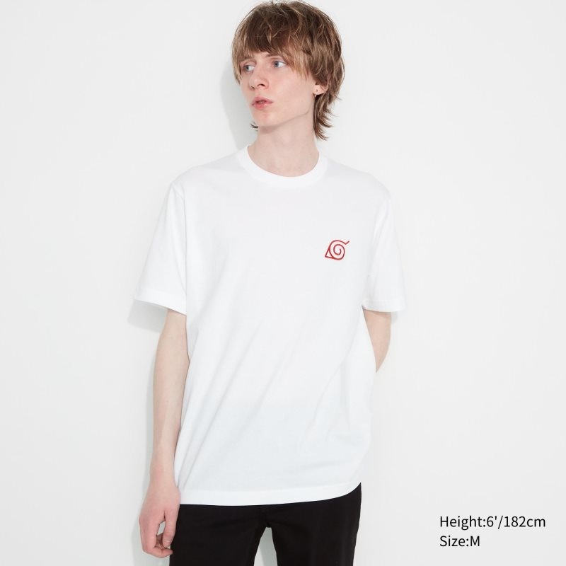 Men Uniqlo Naruto Ut Short-sleeve Graphic Minato Namikaze T Shirts White | 9464384