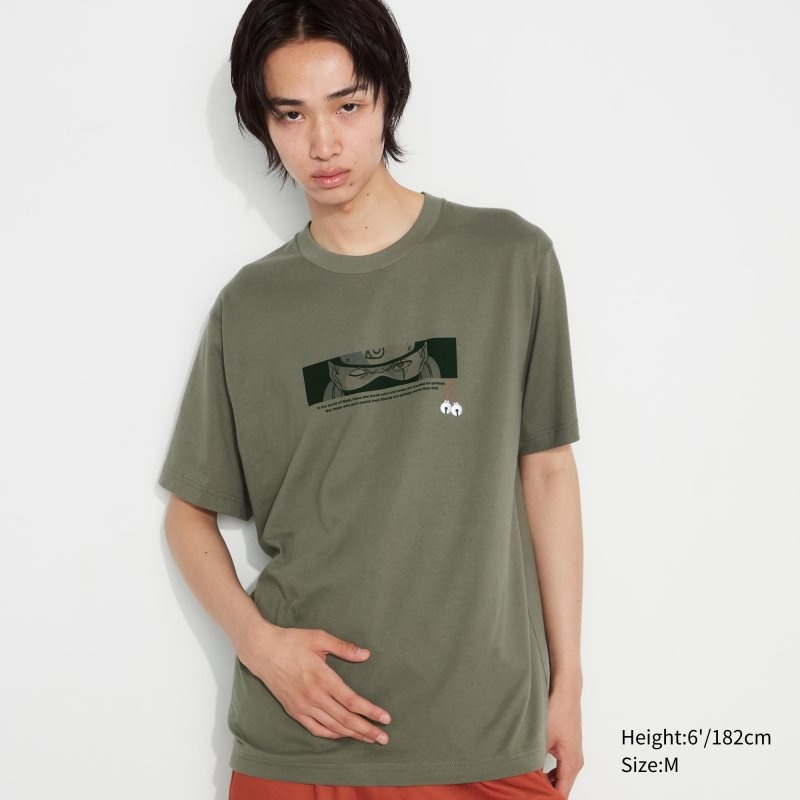 Men Uniqlo Naruto Ut Short-sleeve Graphic Kakashi Hatake T Shirts Olive | 8460702