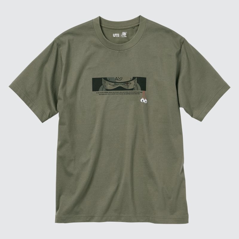 Men Uniqlo Naruto Ut Short-sleeve Graphic Kakashi Hatake T Shirts Olive | 8460702