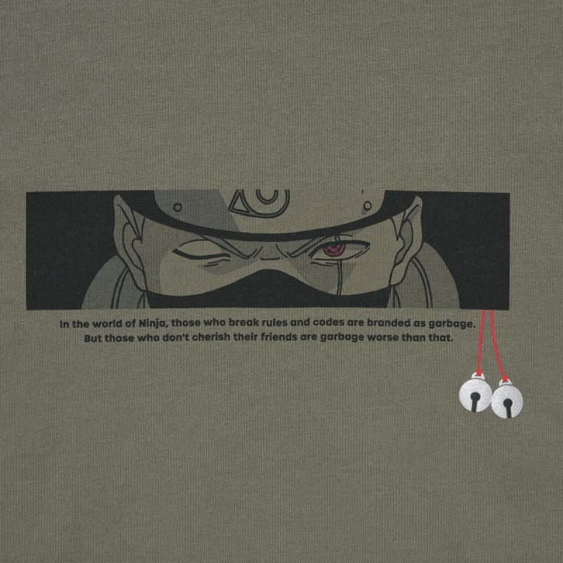 Men Uniqlo Naruto Ut Short-sleeve Graphic Kakashi Hatake T Shirts Olive | 8460702
