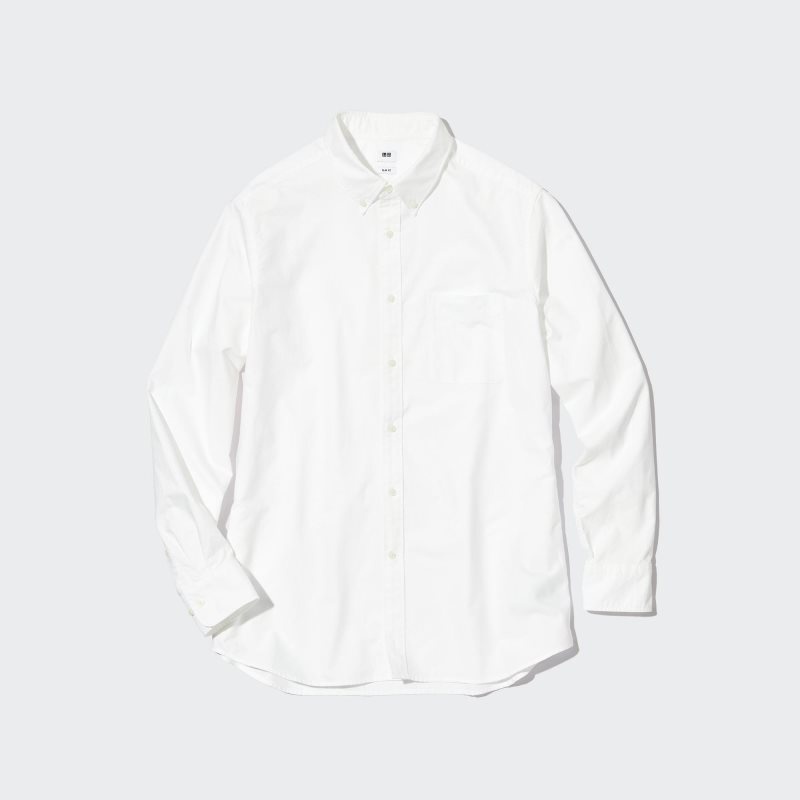 Men Uniqlo Oxford Slim-fit Long-sleeve Shirts White | 6446905