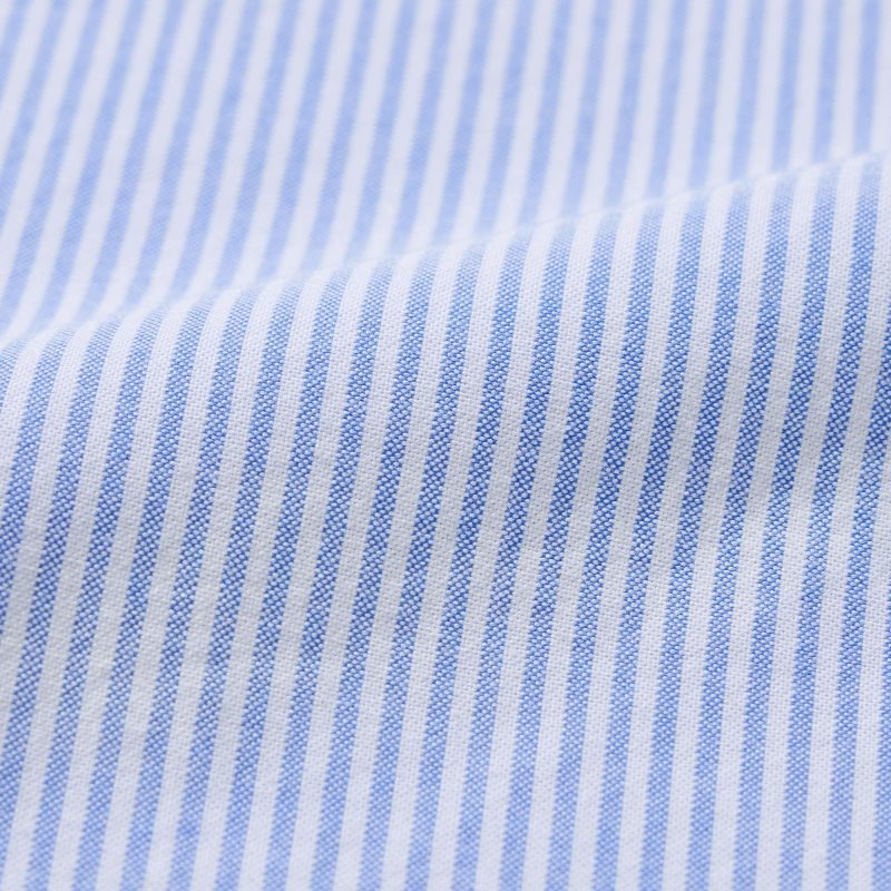 Men Uniqlo Oxford Striped Slim Fit Long-sleeve Shirts Blue | 5192175