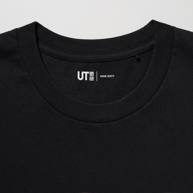 Men Uniqlo PEACE FOR ALL Short-Sleeve Graphic Adam Scott T Shirts Black | 2444004