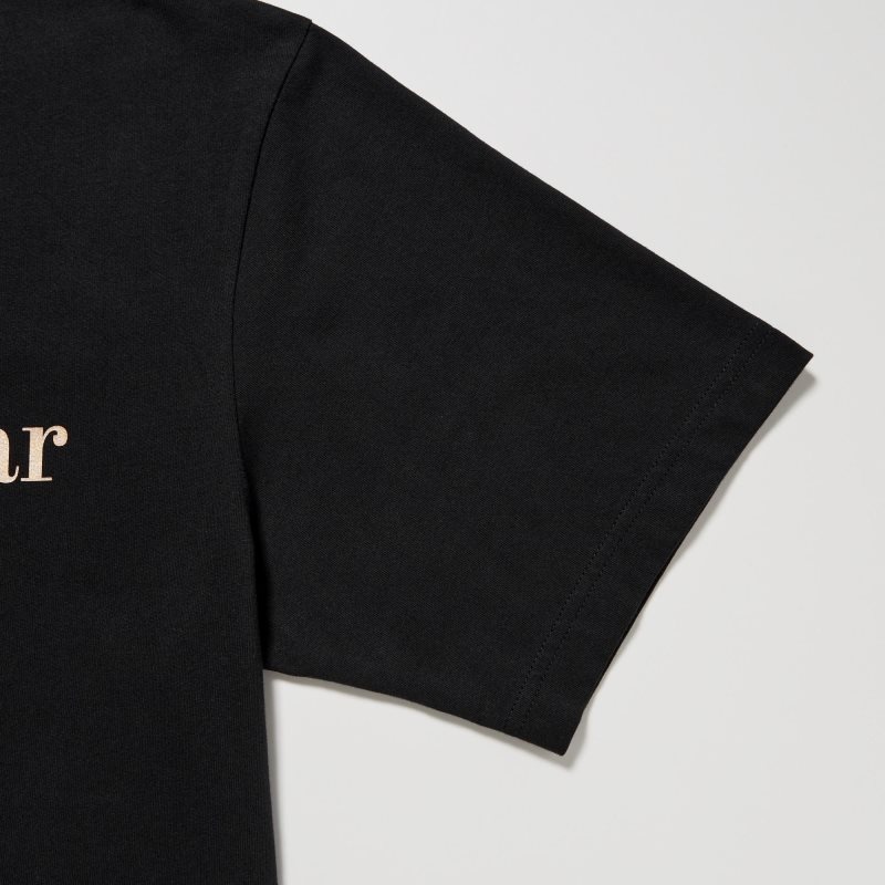 Men Uniqlo PEACE FOR ALL Short-Sleeve Graphic Adam Scott T Shirts Black | 2444004
