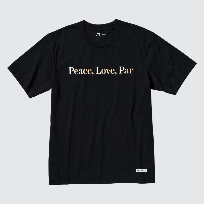 Men Uniqlo PEACE FOR ALL Short-Sleeve Graphic Adam Scott T Shirts Black | 2444004