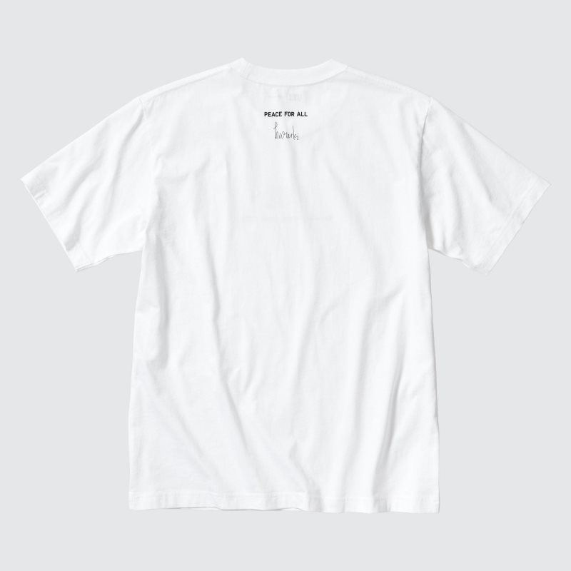 Men Uniqlo PEACE FOR ALL Short-Sleeve Graphic Haruki Murakami T Shirts White | 1644765