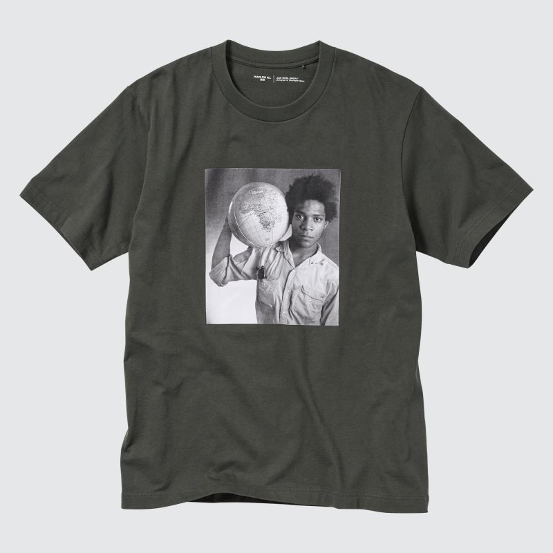 Men Uniqlo Peace For All Basquiat Short-sleeve Graphic T Shirts Grey | 6636380