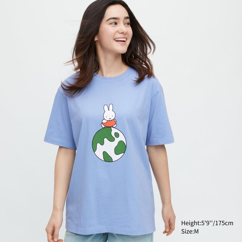Men Uniqlo Peace For All Dick Bruna Short-sleeve Graphic T Shirts Blue | 2874678
