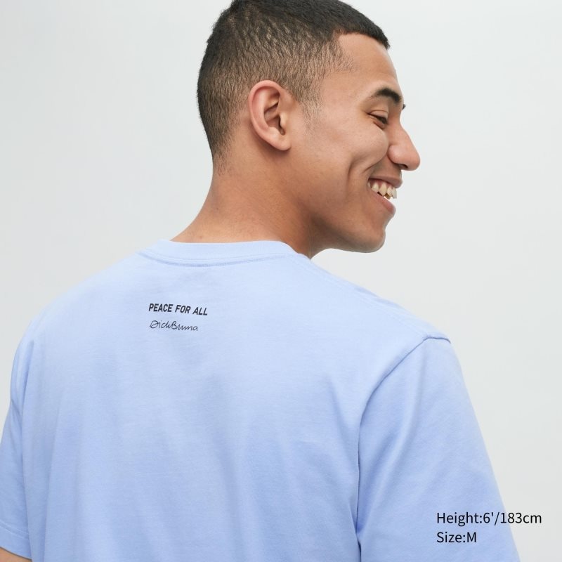 Men Uniqlo Peace For All Dick Bruna Short-sleeve Graphic T Shirts Blue | 2874678