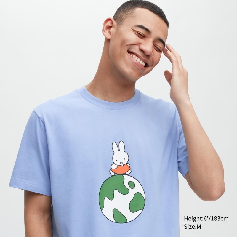 Men Uniqlo Peace For All Dick Bruna Short-sleeve Graphic T Shirts Blue | 2874678