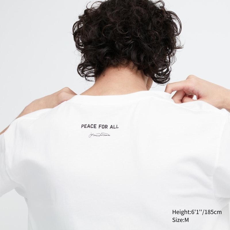 Men Uniqlo Peace For All Julian Opie Short-sleeve Graphic T Shirts White | 3981640