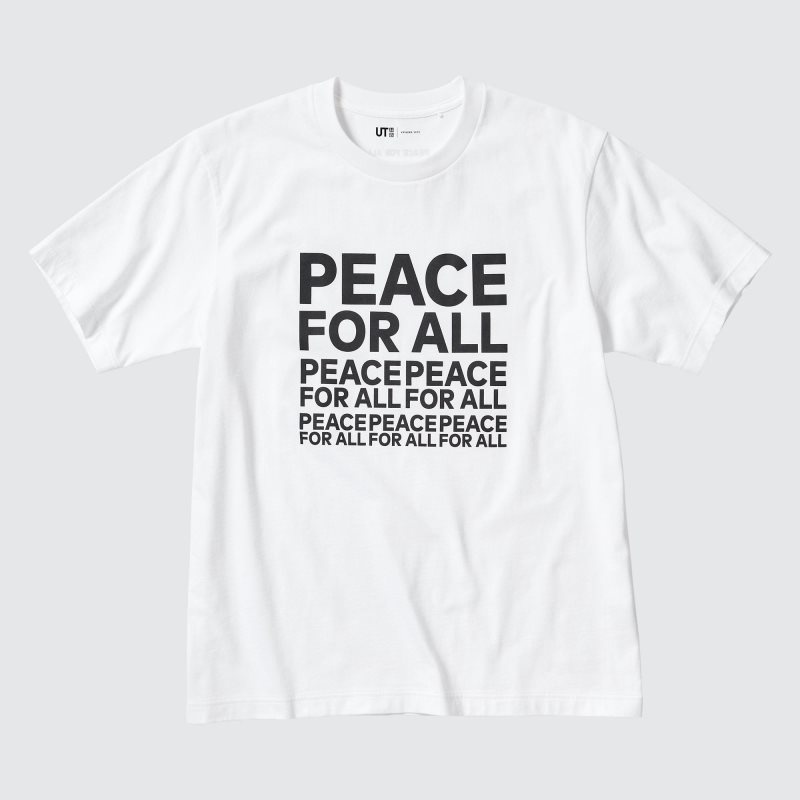 Men Uniqlo Peace For All Kashiwa Sato Short-sleeve Graphic T Shirts White | 9293974