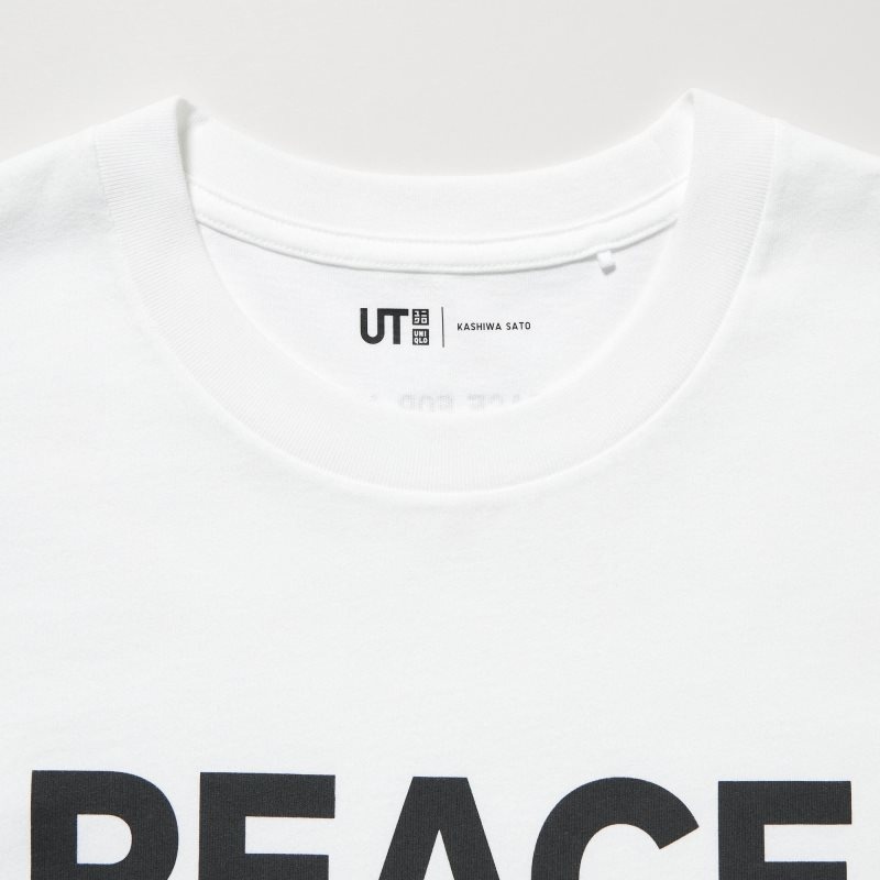 Men Uniqlo Peace For All Kashiwa Sato Short-sleeve Graphic T Shirts White | 9293974