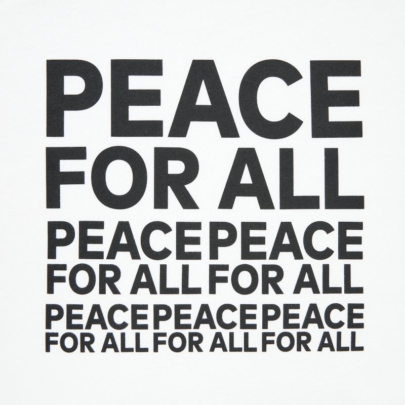 Men Uniqlo Peace For All Kashiwa Sato Short-sleeve Graphic T Shirts White | 9293974