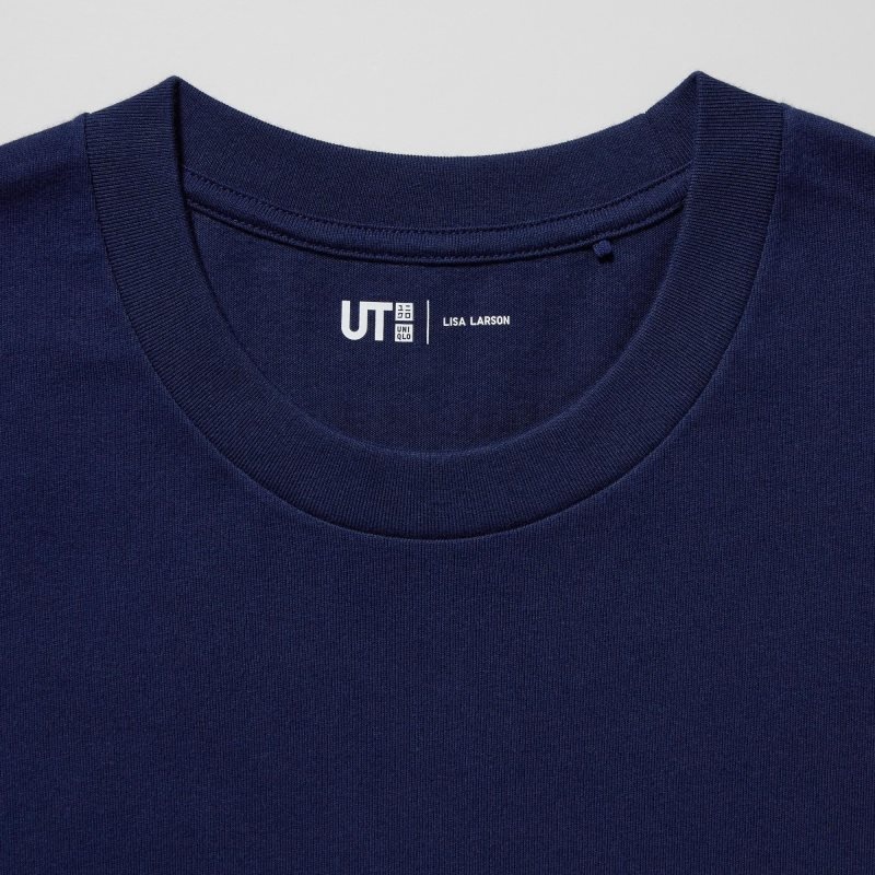 Men Uniqlo Peace For All Lisa Larson Short-sleeve Graphic T Shirts Navy | 7271539