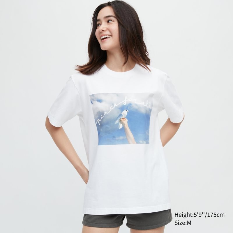 Men Uniqlo Peace For All Magnum Photos Short-sleeve Graphic T Shirts White | 7236922