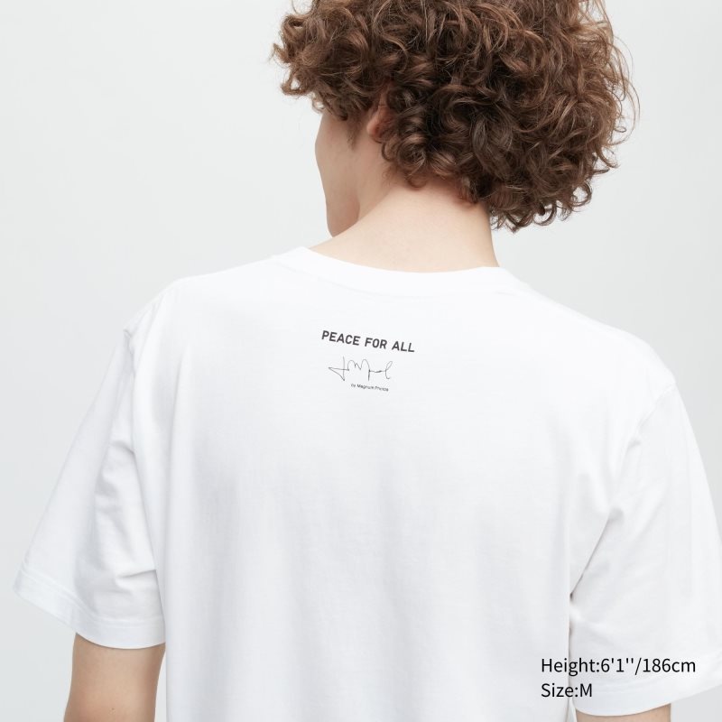 Men Uniqlo Peace For All Magnum Photos Short-sleeve Graphic T Shirts White | 7236922