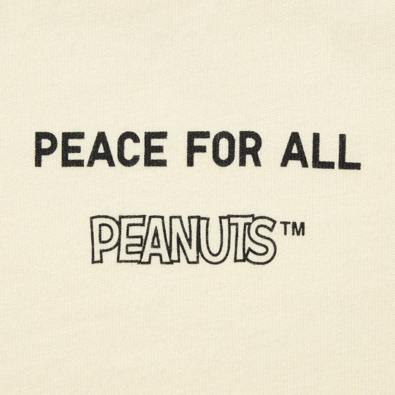 Men Uniqlo Peace For All Peanuts Short-sleeve Graphic T Shirts Yellow | 6565337