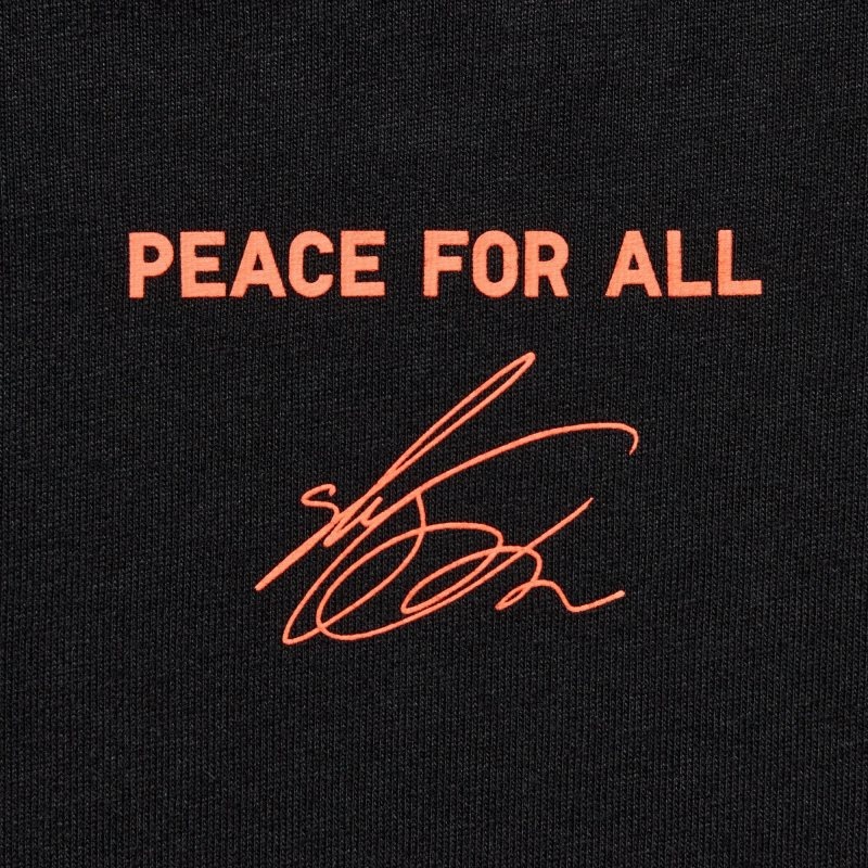 Men Uniqlo Peace For All Shingo Kunieda Short Sleeve Graphic T Shirts Black | 5102136