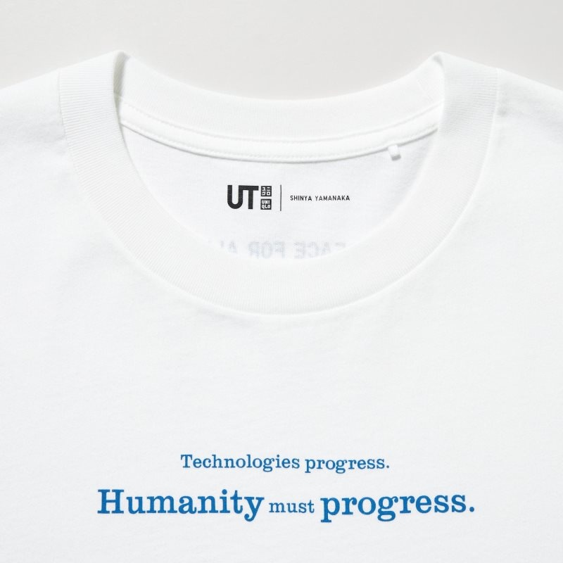 Men Uniqlo Peace For All Shinya Yamanaka Short-sleeve Graphic T Shirts White | 5184272