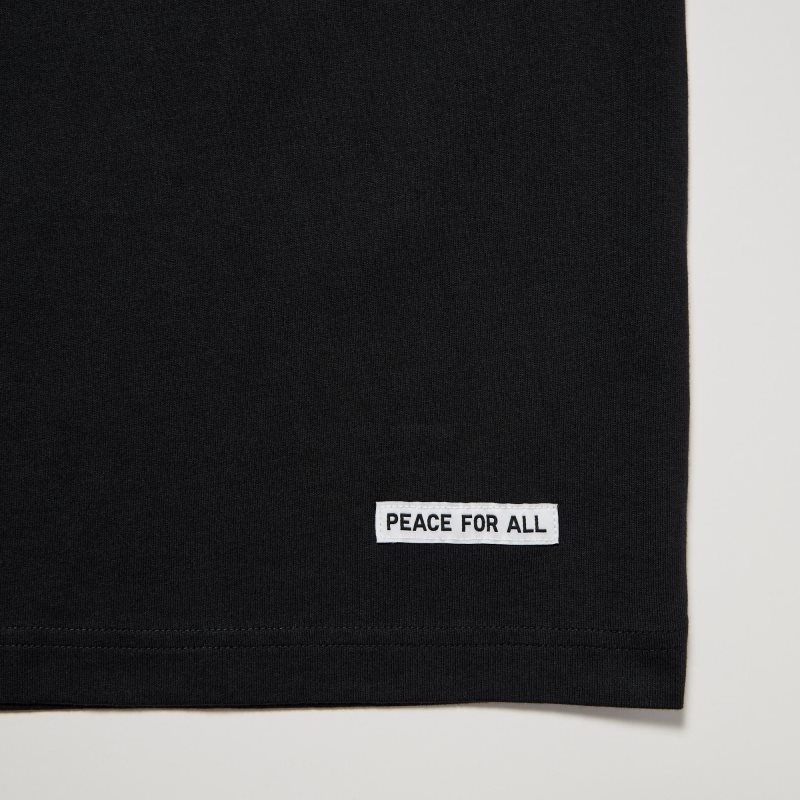 Men Uniqlo Peace For All Short-sleeve Graphic Rei Inamoto T Shirts Black | 3329746