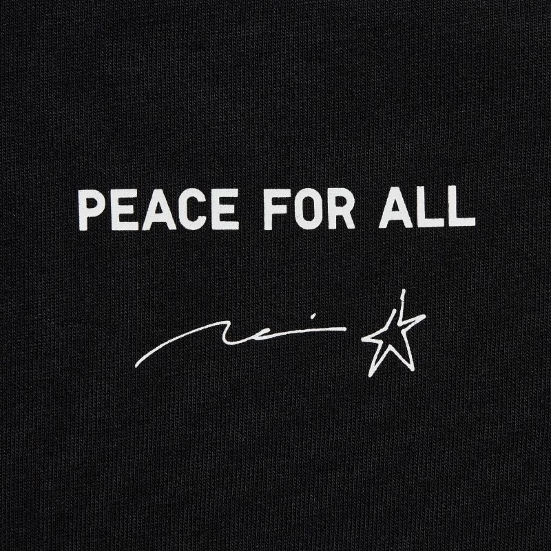 Men Uniqlo Peace For All Short-sleeve Graphic Rei Inamoto T Shirts Black | 3329746