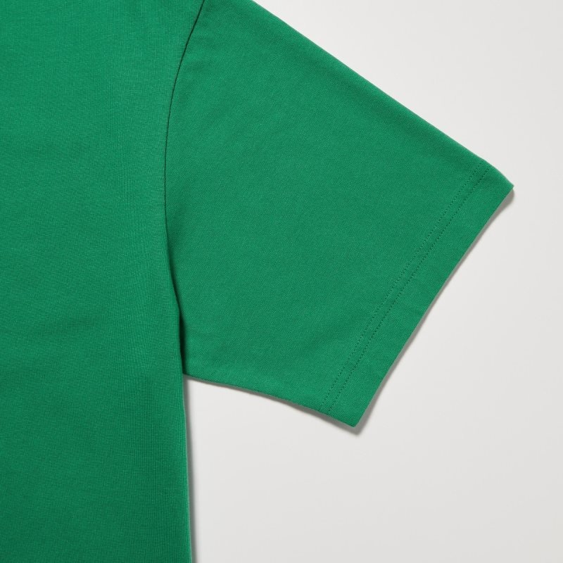 Men Uniqlo Peace For All Short-sleeve Graphic Christophe Lemaire T Shirts Green | 5546001