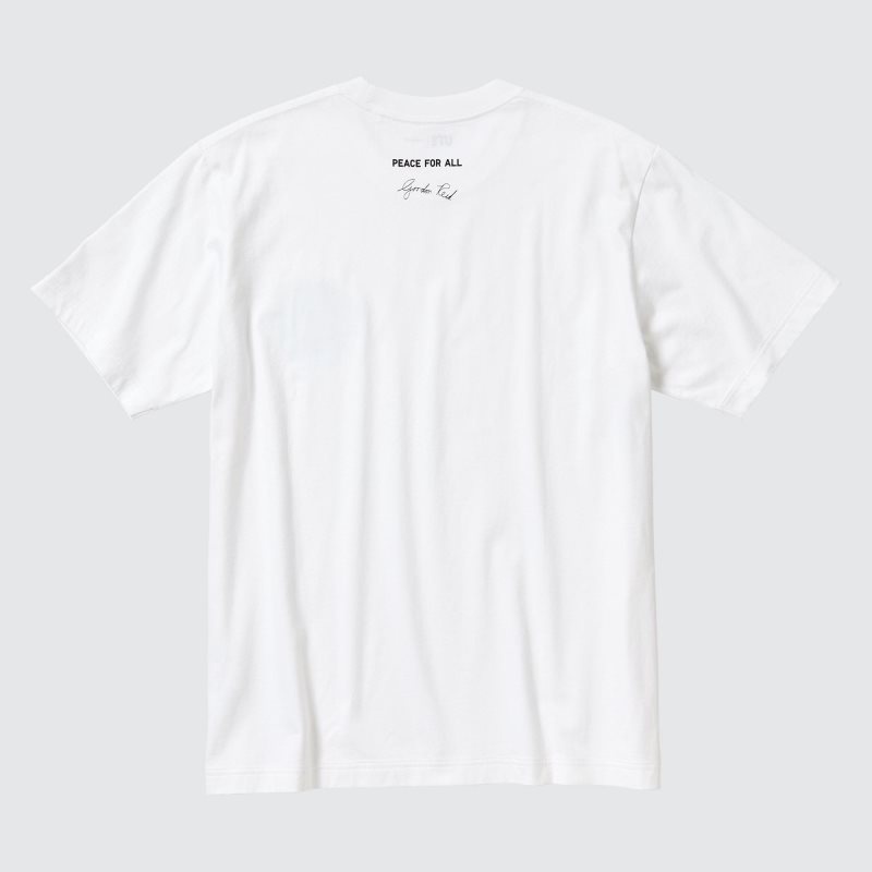 Men Uniqlo Peace For All Ut Gordon Reid Short-sleeve Graphic T Shirts White | 2705003