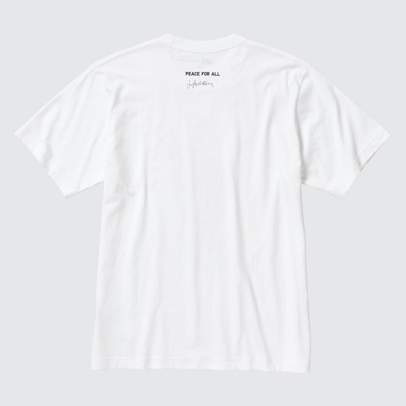 Men Uniqlo Peace For All Ut Jw Anderson Short-sleeve Graphic T Shirts White | 4462973