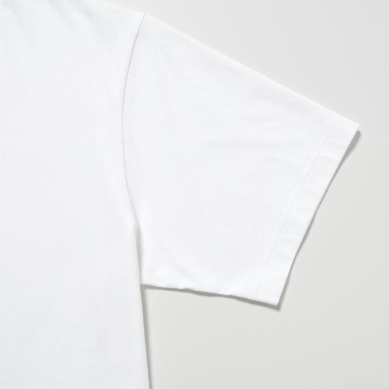 Men Uniqlo Peace For All Ut Jw Anderson Short-sleeve Graphic T Shirts White | 4462973