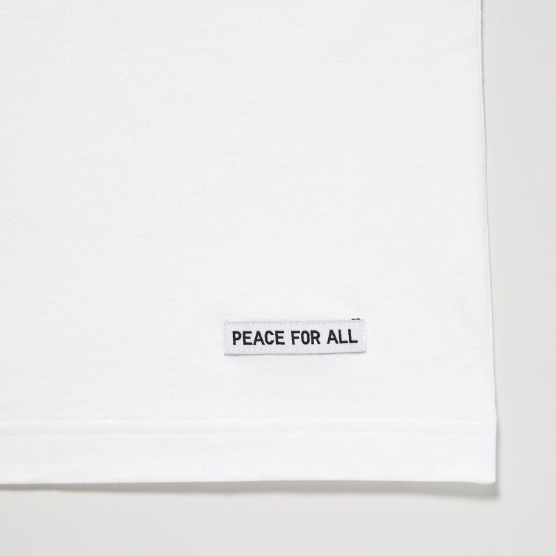 Men Uniqlo Peace For All Ut Jw Anderson Short-sleeve Graphic T Shirts White | 4462973