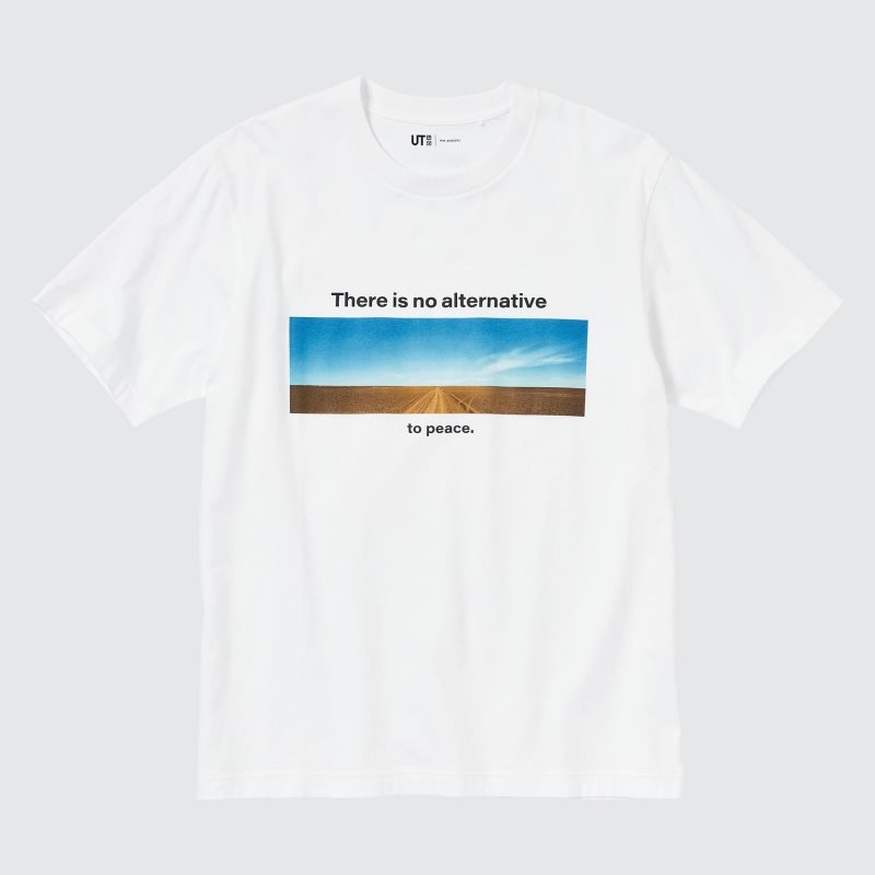Men Uniqlo Peace For All Wim Wenders Short-sleeve Graphic T Shirts White | 6415345