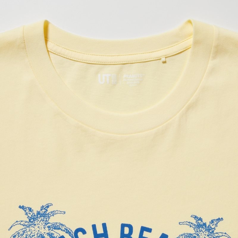 Men Uniqlo Peanuts Hawaii Ut Short Sleeve Graphic T Shirts Yellow | 7041323