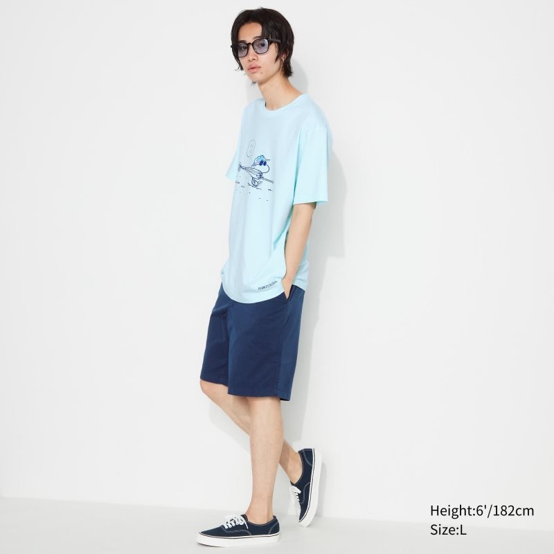 Men Uniqlo Peanuts Hawaii Ut Short Sleeve Graphic T Shirts Green | 163972