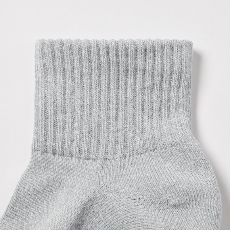Men Uniqlo Pile Half Socks Grey | 9696124