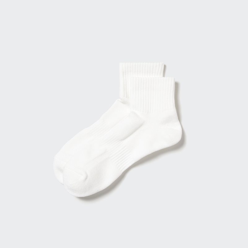Men Uniqlo Pile Half Socks White | 7744038
