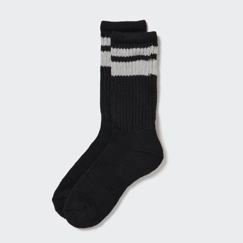 Men Uniqlo Pile Lined Socks Black | 5121523