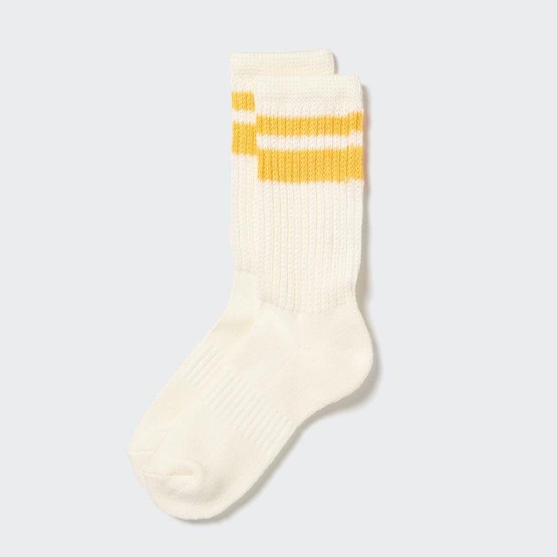 Men Uniqlo Pile Lined Socks White | 2777240