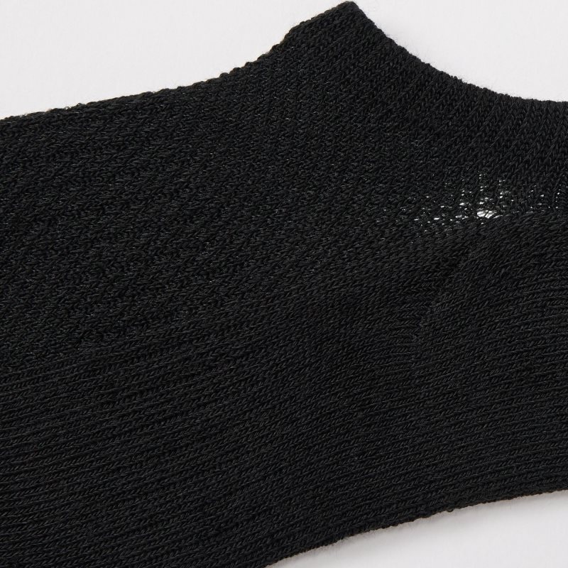 Men Uniqlo Pile Low Cut Socks Black | 4761222