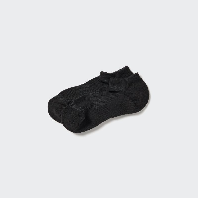 Men Uniqlo Pile Mesh Short Socks Black | 4677104