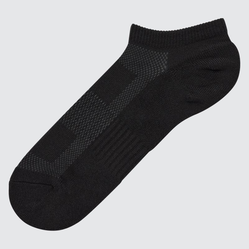 Men Uniqlo Pile Mesh Short Socks Black | 2957487