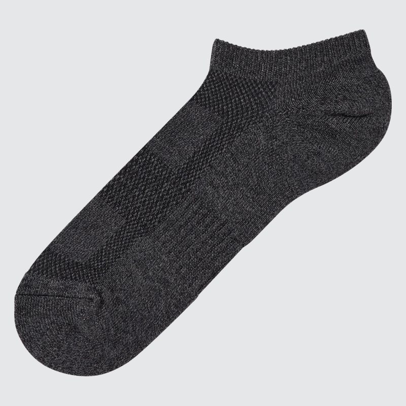 Men Uniqlo Pile Mesh Short Socks Grey | 9451339