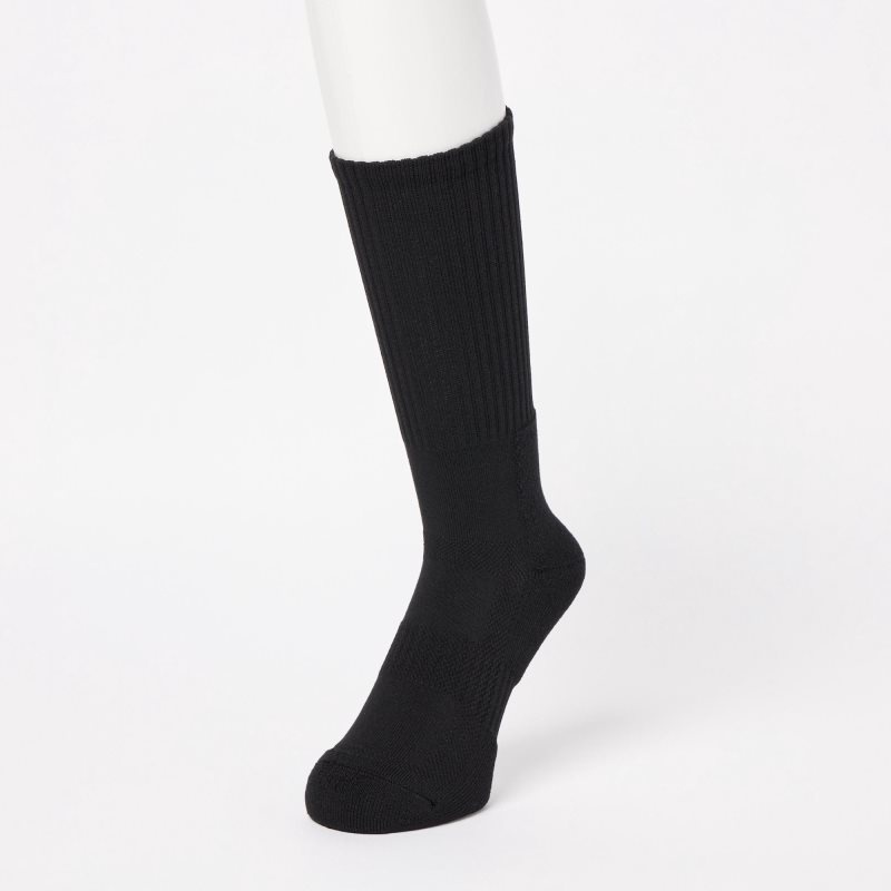 Men Uniqlo Pile Socks Black | 3763628