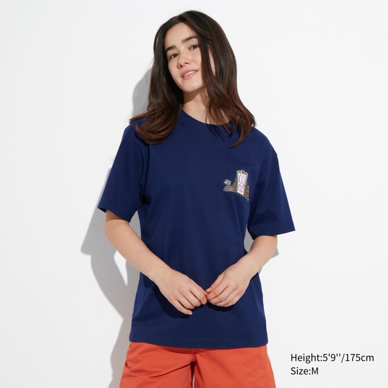 Men Uniqlo Pixar Art Ut Short-sleeve Graphic Kazuma Mikami T Shirts Navy | 8585725