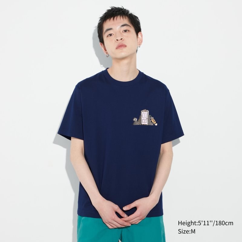 Men Uniqlo Pixar Art Ut Short-sleeve Graphic Kazuma Mikami T Shirts Navy | 8585725