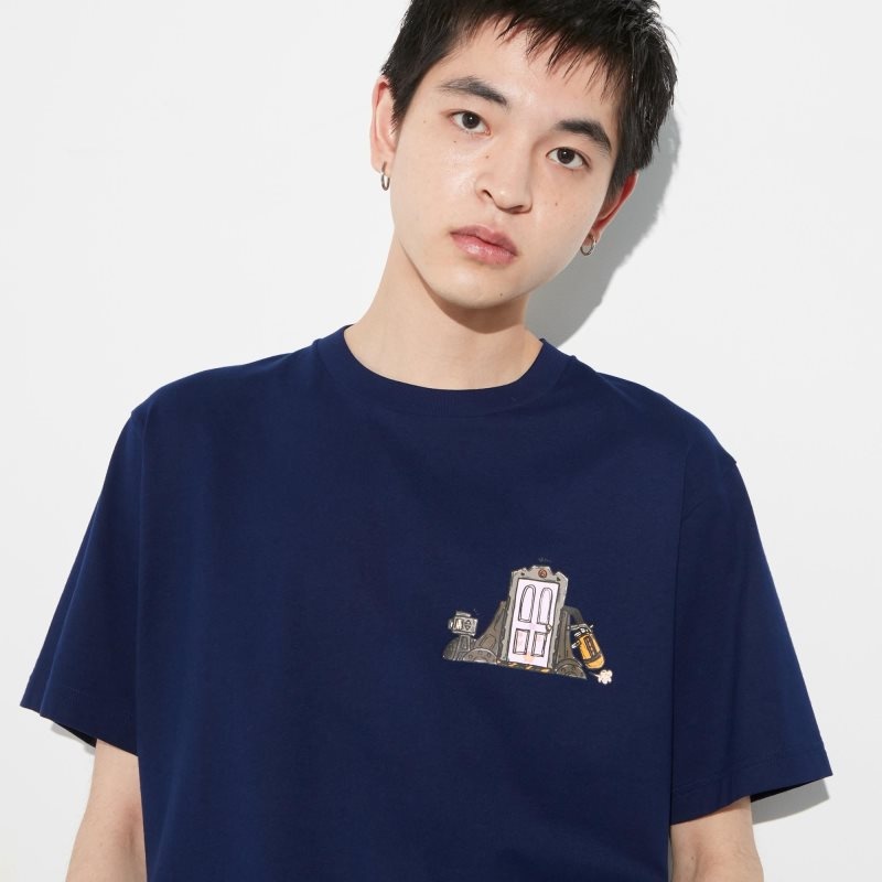 Men Uniqlo Pixar Art Ut Short-sleeve Graphic Kazuma Mikami T Shirts Navy | 8585725